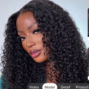 Human HAIR KINKY CURL ISEE 22' INCH WIG WITH PRE-EVERYTHING